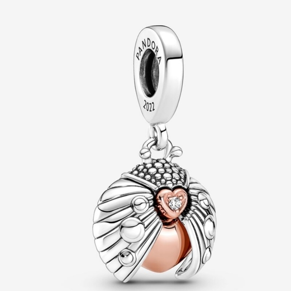 Pandora Jewelry - Pandora Club 2022 Lady bird & Heart Dangle Charm